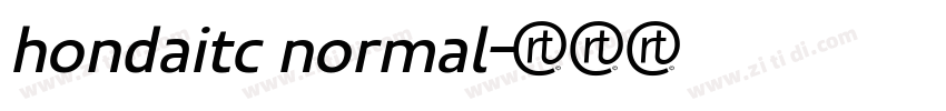 hondaitc normal字体转换